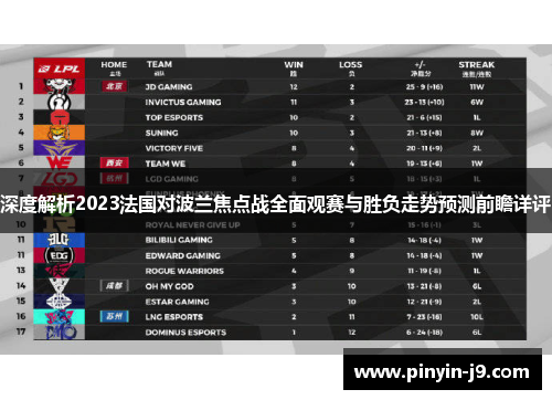 深度解析2023法国对波兰焦点战全面观赛与胜负走势预测前瞻详评